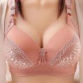 Bras for Women, Women's Ultimate Comfort Lift Wirefree Bra Sexy Plus Size Bras Flower Print Non-Steel Ring Non-Magnetic Buckle Underwear Bras. 