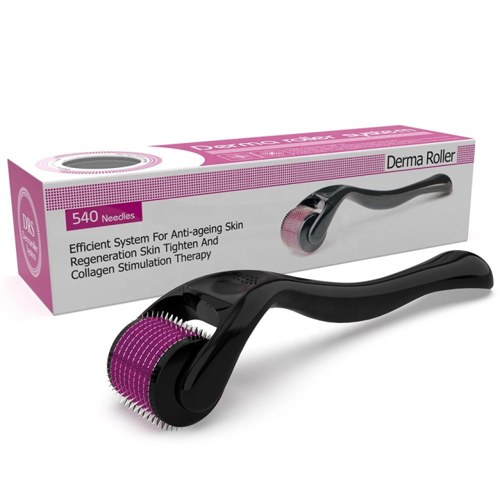 Derma Roller 1mm Skin Therapy Micro-Needle 540 For Acne Scars Wrinkles Stretch & Pores
