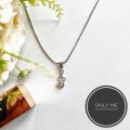 Unique Korean style Music Pendant A very Charming sterling silver with a zircon for Ladies and Girls Stainless Steel Silver Color Music Pendant Necklace Holding Crystal Diamond For Women and Girls  Gift Jewelry For Her And your Loved Ones. 