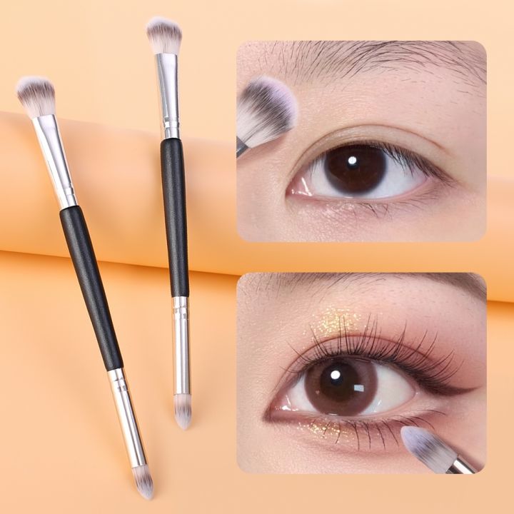 Eye Makeup Brushes Set For Eyes Loose Powder Concealers Highlight Eye shadow Blush Double head Soft Fibers Make Up Brush Cosmetics Tools Eyeshadow Brush Detail Brush