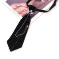 SMGSLIB Mother Gothic Tie For Women Chain Punk Necktie Rhinestone Black Punk Uniform Pre-Tied Bow Ties Women's Neck Tie Goth Ties Old Money. 