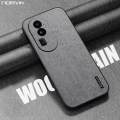 NORVIK For OPPO Reno 10 Pro Plus/Reno 10 Pro+ 5G Phone Case Luxury Matte Soft TPU Business Wood Grain Pattern Leather Full Cover Sweatproof Back Casing N17-D1. 