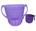 Transparent Bucket 30 Liters with Mug 2 Pcs Bath Set. 