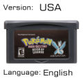 GBA Game Cartridge 32 Bit Video Game Console Card Pokemon Series Creepy Black Dark Rising Pearl Light Platinum Snakewood. 