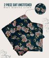 Linen Unstitched 2 Piece Suit for Girls And Women. 