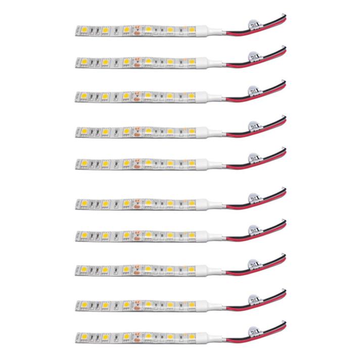 10Pcs 10Cm Waterproof Red 5050 Led Strip Lights Dc 12V Boat Car