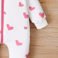 Baby Jumpsuit Breathable Newborn Love Heart Print Warm Romper Infant Pajamas. 