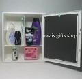 stylish front storage cabinet plastic box with mirror bathroom accessories storage box. 