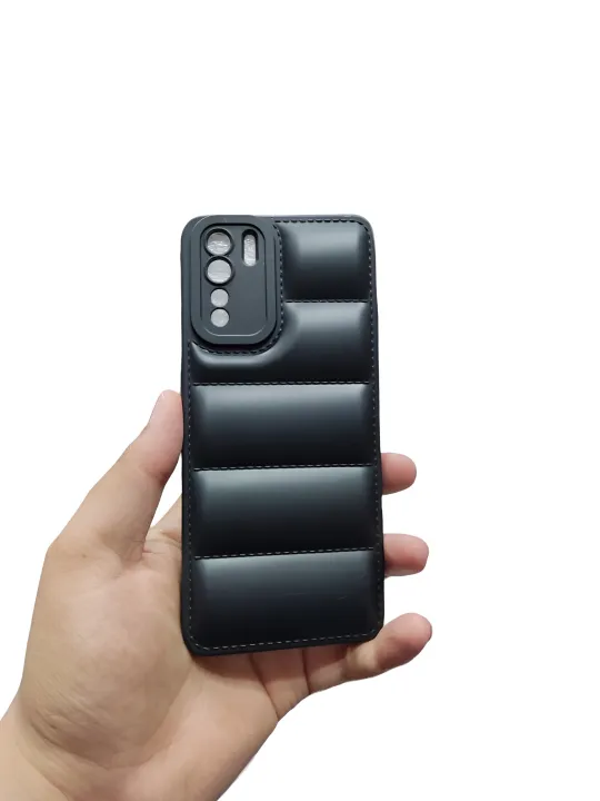 OPPO F15 / Reno 3 Back Cover Soft Puffer Down Jacket Camera Protection Phone Case