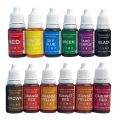 12/24Pcs 10ml Food Coloring Set Tasteless Highly Concentrated Multipurpose Vibrant Rainbow Color Liquid Food Dye for Baking Cooking Decorating. 