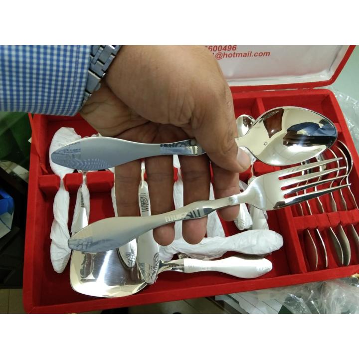 Table Cutlery Set 29 pcs, Made in Wazirabad, 6 Person Cutlery Set with Free Box