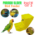 Parinda Bird Non Bite able Slider , Bird Feeder, Feed Pot, Parrots, Lovebirds, Cockatiel, Ring Neck , Raw (Pack of 2). 