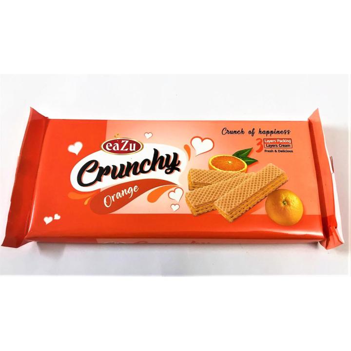 Eazu Crunchy Orange Flavoured Cream Wafers 75 g Biscuits