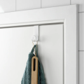 IKEA SEKINER hook for Door white Over Door Hook - Towel Hanger Organizer, Hanging Storage for Hat, Coats, Purses, Scarves, Clothes - Best quality clothes organizer. 