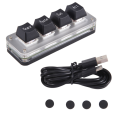 Mini 4-Key Select Copy Paste Cut All Macro Pad Shortcut One Handed Keyboard RGB Gaming Mechanical Keyboard OSU Key Easy to Use. 