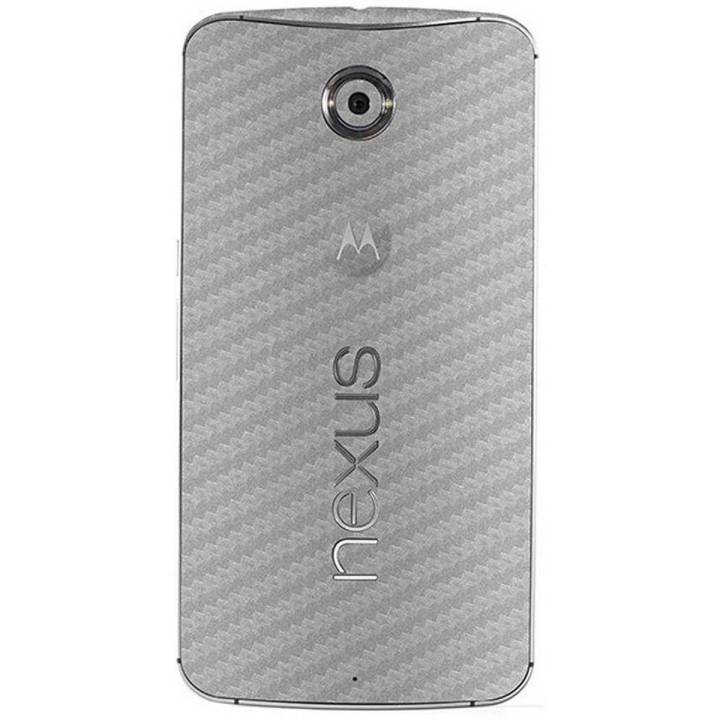 Nexus 6 Carbon Fiber Texture Mobile Skin - Silver