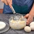 Simple Practical Dough Whisk Stainless Steel Handmade Mixer Double Coil Eggs Beater Mixer Tool Kitchen Baking Accessories. 
