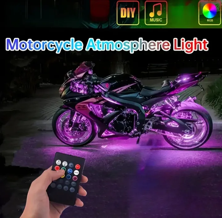 Bikes Atmosphere Decoration Lights Remote Control 36 LEDs RGB Music Control Lights