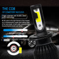 H4 1500W 225000LM COB Car LED Headlight Hi/Lo beam Bulbs Kit 6000K Black. 