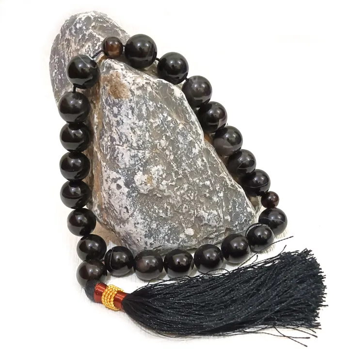 Natural%20smooth%20fancy%20Sulemani%20Black%20Aqeeq%20Tasbih%2021%20Beads%20%E2%80%93%20muslim%20Agate%20zikr%20prayer%20Sumaimani%20haqeeq%20Tasbeeh%20-%20handmade%2014mm%20tasbi%20counter%20Stress%20Relaxation%20-%20Image%208