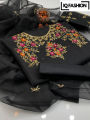 IQ FASHION PAKISTAN - Organza Suits - Unstiched Dresses for Women 3 Piece - Handmade, Aari, Zari Beeds, Gota Work, Applic Shirt - Heavy Bazo Patch Work - Multi Work Dupatta - Kataan Silk Plain Trouser - Party Wear Suit for Girls - Customized. 