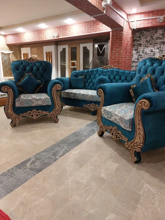 MF%20Furnishing%20&%20Co%20Tufted%20Royal%205%20Seated%20Sofa%20Set%203+1+1%20In%20Order%20Velvet%20Fabric%20+%20Printed%20Seats%20Tufted%20Back%20-%20Image%202