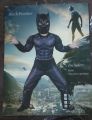 BLACK PANTHER DELUXE 3D MUSCLE COSTUME SET CLOTHING SET WITH MASK FOR KIDS. 