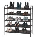 Roller Pakistan 2 to 5 Tiers Stackable Shoe Rack - Fabric Shoe Shelf Storage Organizer - Multicolor - Holds 9-12 Pairs. 