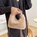 Autumn and winter Plush handbag  Soft Korean version Shoulder bag New fashion Small chain Crossbody bag for Traveling Shopping Fashion Autumn and winter accessory Women's fashion accessory. 