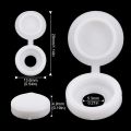200 Pcs Screw Cap Plastic Hinged Screw Head Covers Screw Cover Caps Snap-on Decor. 