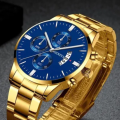 GENEVA Men's Fashion Watches Stainless Steel Classic Analog Quartz Watch Man Clock Automatic Date Waterproof Sport Watch For Men. 