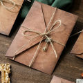 Envelope Letter Paper Vintage Pattern Brown Paper Envelope Set with Confessional Stationery. 