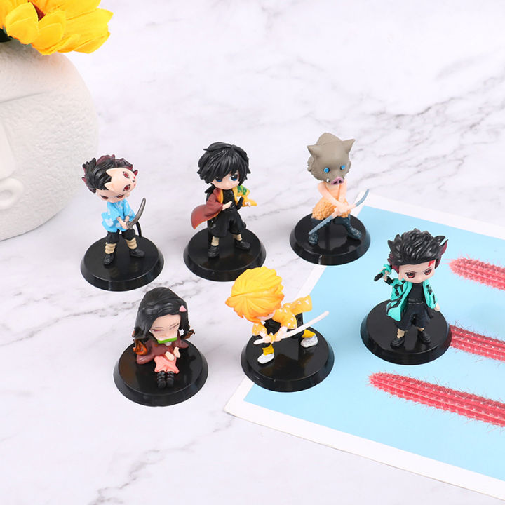 6Pcs/Set Anime Figure Action Figure Demon Slayer Kamado Nezuko Figurine Model