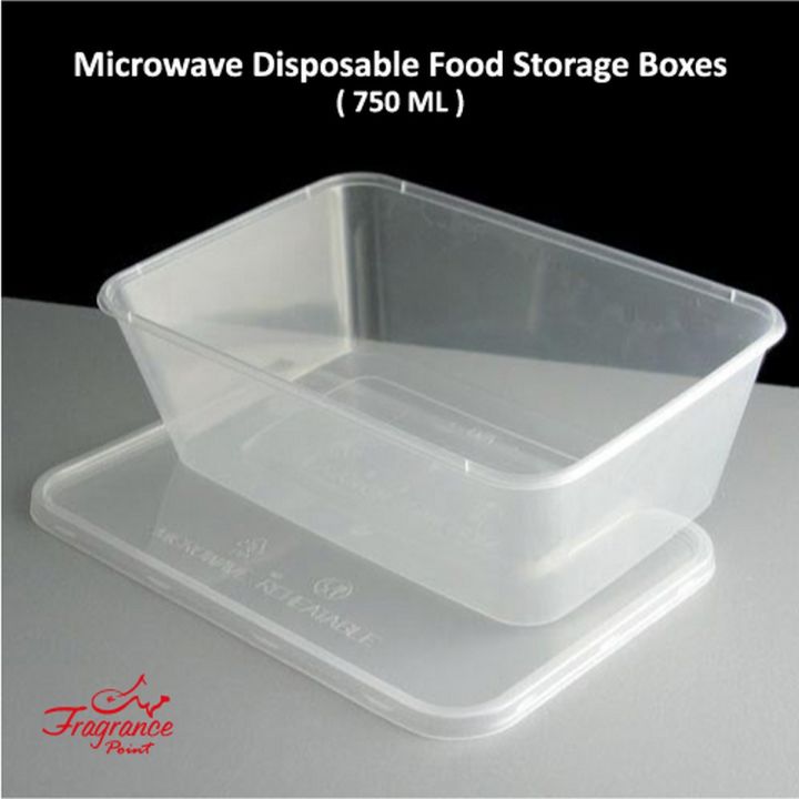 Disposable Plastic Food Container 750 ml Pack of 10