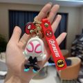 Marvel Anime Figures Parallel Universes Spiderman Gwen Ham PVC Doll Keychain Bag Key Ring Accessories Kids Toys Birthday GiftsBasketball. 