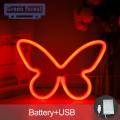 Green forest LED Neon Sign er Free erfly Shaped Neon Sign Lamp Wall Ornament. 