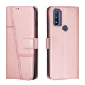 lthmy for Motorola Moto G Pure cover premium leather wallet case magnetic shock absorbing flip case with lanyard. 