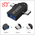 OTG 3.0 Adapter (2 in 1) USB 3.0, Micro USB, USB C. 