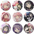 58mm Handmade Puella Magi Madoka Magica Brooches Manga Figure Cosplay Badge DIY Backpack Clothes Jewelry Accessory Button Pin. 
