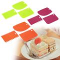 Plastic Cake Scraper Spatula Set 3PCS, Dough Cutter Scraper Dough Bowl Scrapers Plastic Dough Icing Fondant Scraper Cake Decorating Plain. 