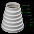 Cooker Hood Duct Reducer Extractor Fan Exhaust PVC Pipe 80-150mm Connector Conversion Ring Joint Reducing Ring Kitchen Supplies. 