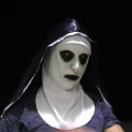 1 Pcs The Horror Scary Nun Latex Mask W/Headscarf Valak Cosplay for Halloween Costume. 
