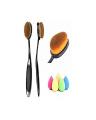 Oval Brush With Beauty Blender Sponge. 