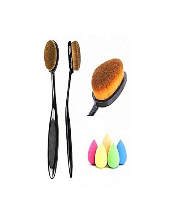Oval Brush With Beauty Blender Sponge