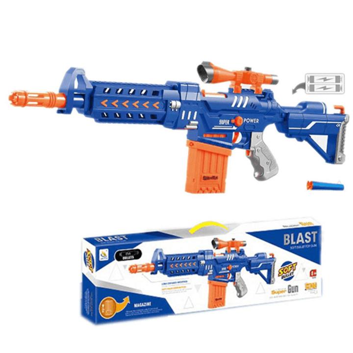 M16 Blaster Electric Nerf Machine Battery Operated Semi Auto Nerf TOYGun With 20 Pcs Soft  Darts