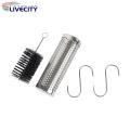 Barbecue Tube Premium Stainless Steel Bbq Smoke Pipe Set for Grills Enhance Flavors with Hot/cold Smoking Includes Brush Hooks Ideal for Rust-proof Smoke Pipe. 