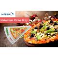 Imperial Triangle Melamine Pizza Slice Serving Tray with dipping sauce server & Pizza. 