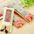 Bowknot Decor Dust-proof TV Air Conditioner Remote Controller Protector Lace Fabric Case Cover. 