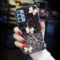 For Samsung Galaxy A72 Cover Fashion 3D Diamond Butterfly Shiny Glitter Starry Space Phone Case Clear Soft TPU Silicone Shockproof Protective Back Cover. 