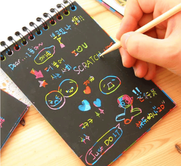 Scratch%20Note%20Pad%20Colourful%20Scratch%20Book%20With%20Wooden%20Stick%20-%20Image%202